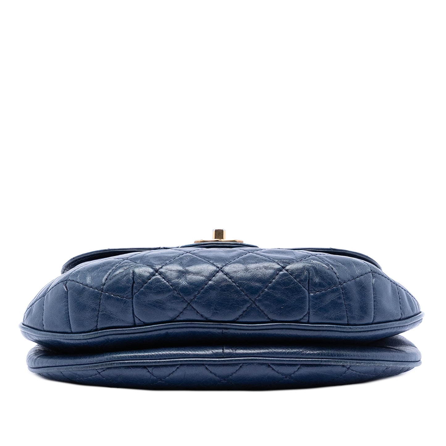 Chanel Medium Quilted Aged Calfskin Bubble CC Flap