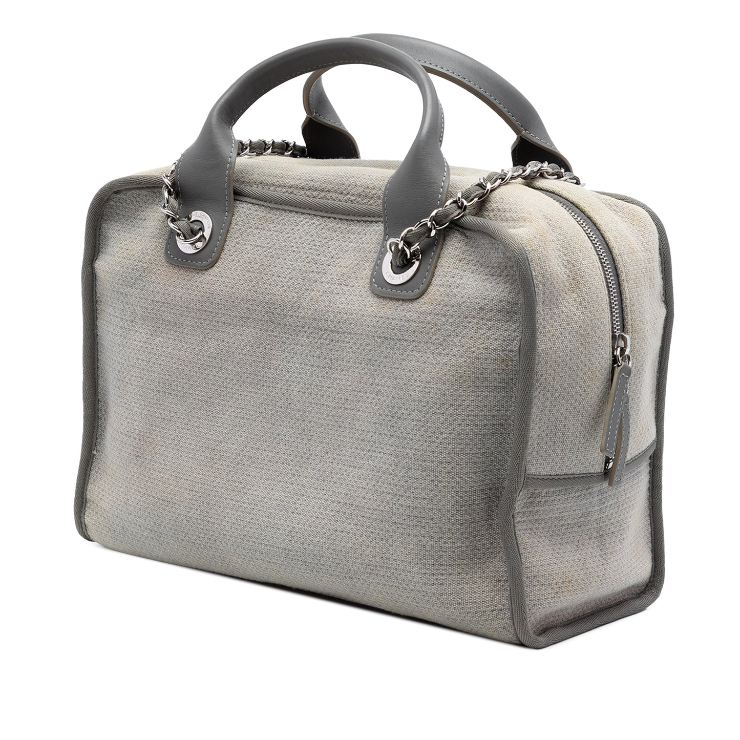 Chanel Large Canvas Deauville Bowling Bag