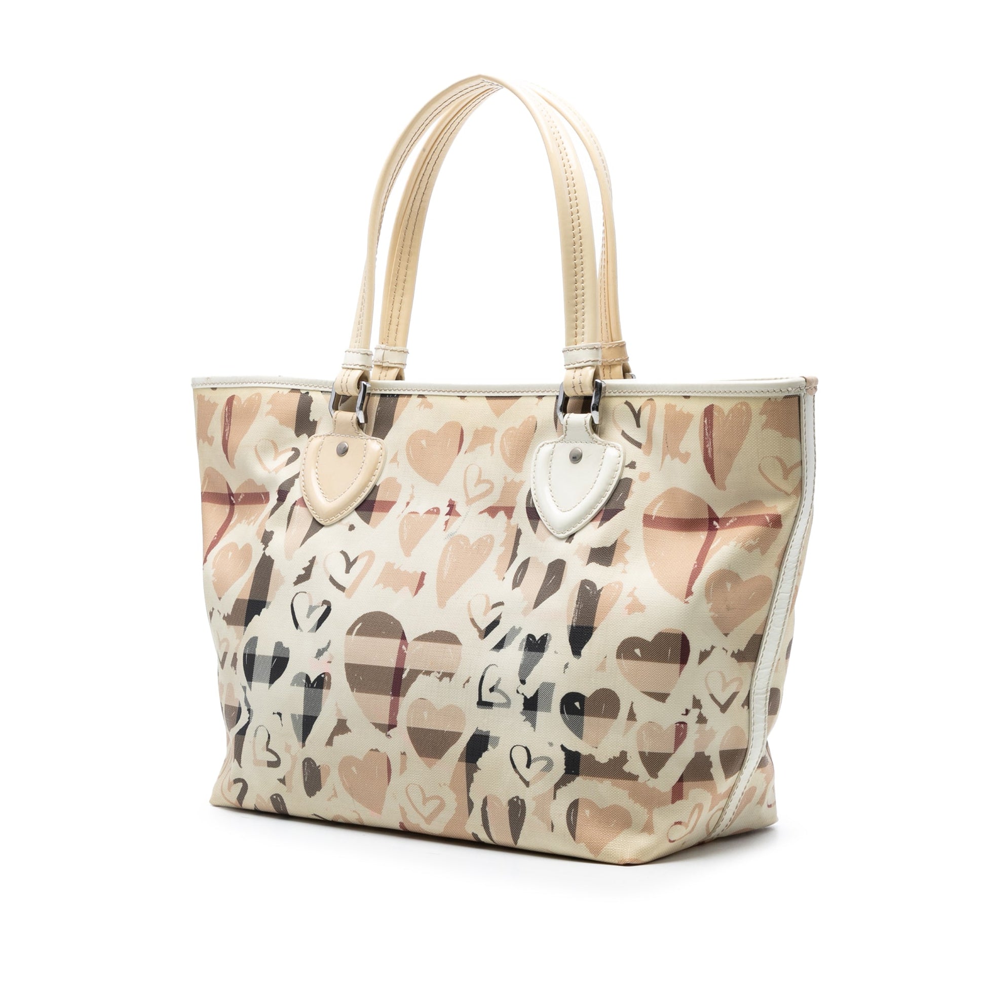 Burberry House Check Coated Canvas Hearts Gracie Tote