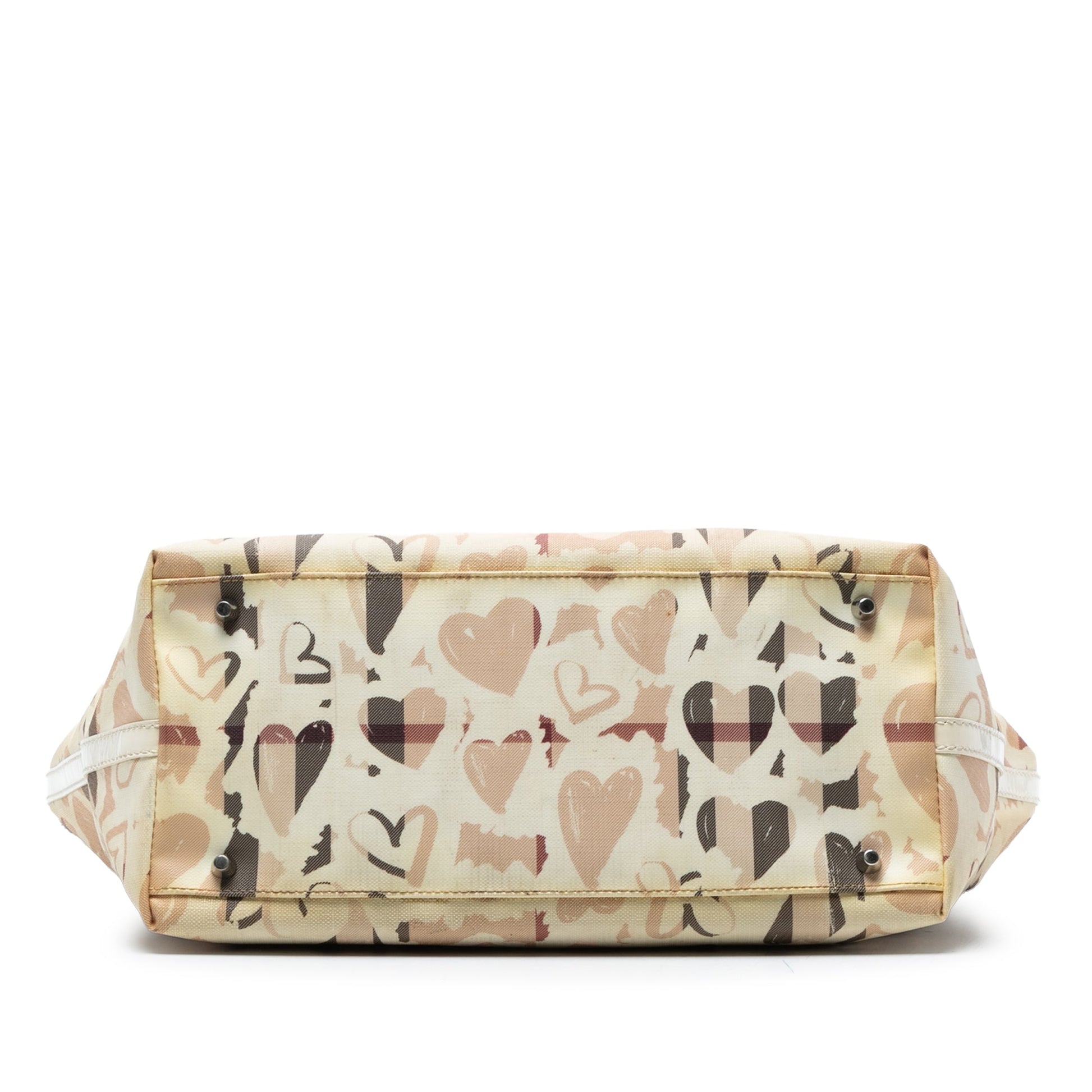 Burberry House Check Coated Canvas Hearts Gracie Tote