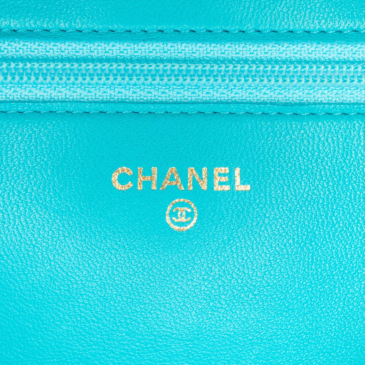 Chanel CC Embossed Lambskin Camellia Wallet On Chain