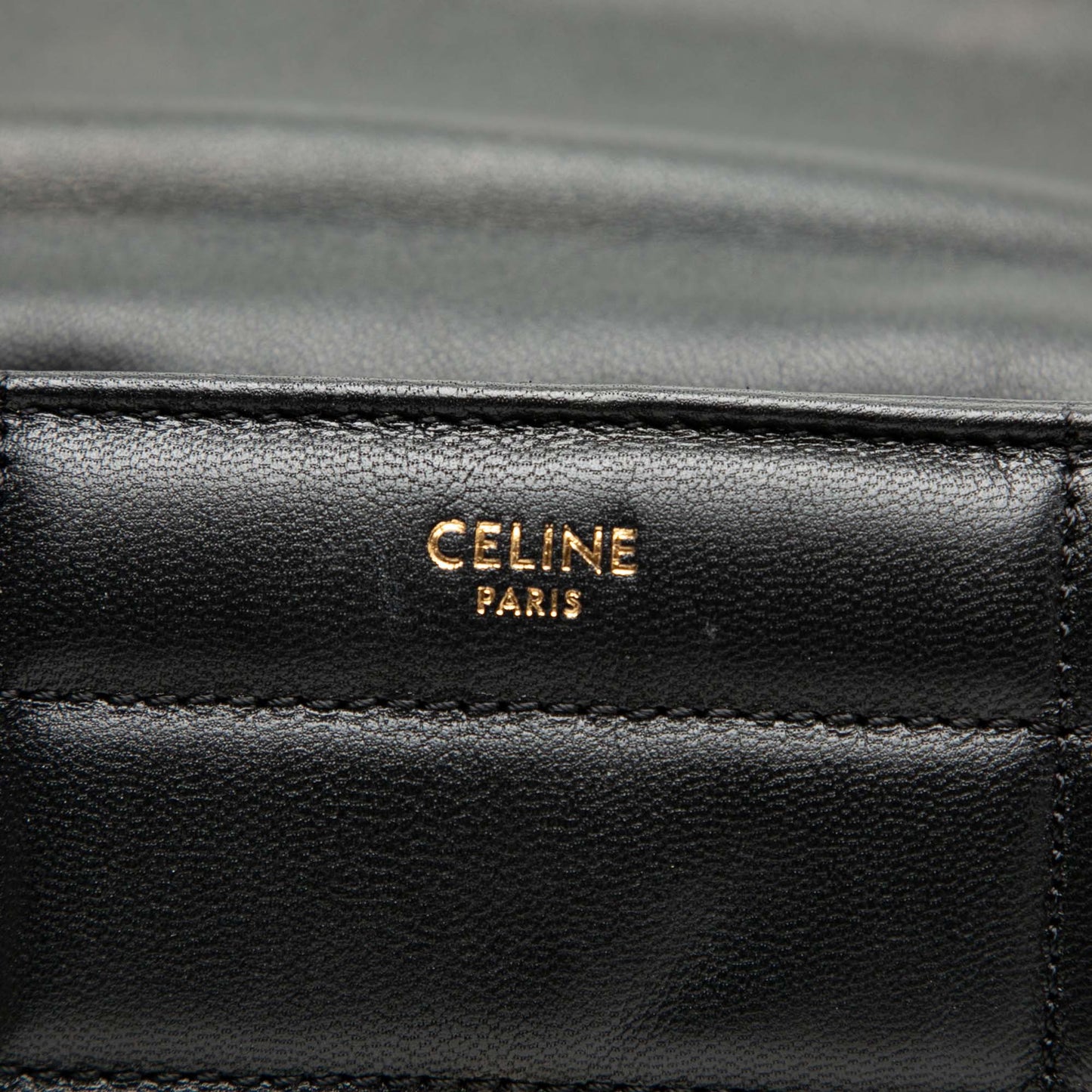 Celine Matelasse Goatskin Monochrome Chain Shoulder Bag
