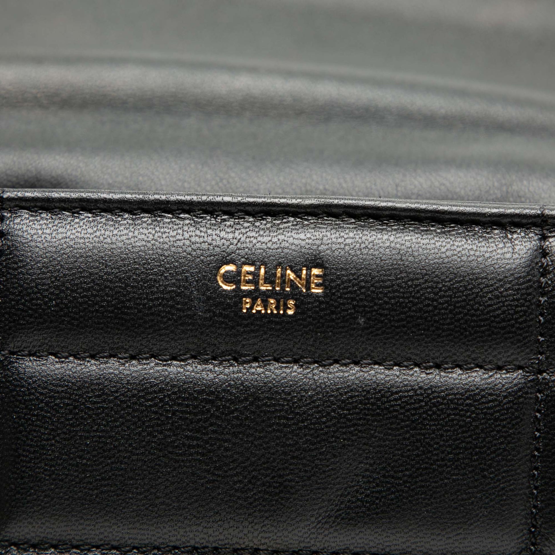 Celine Matelasse Goatskin Monochrome Chain Shoulder Bag