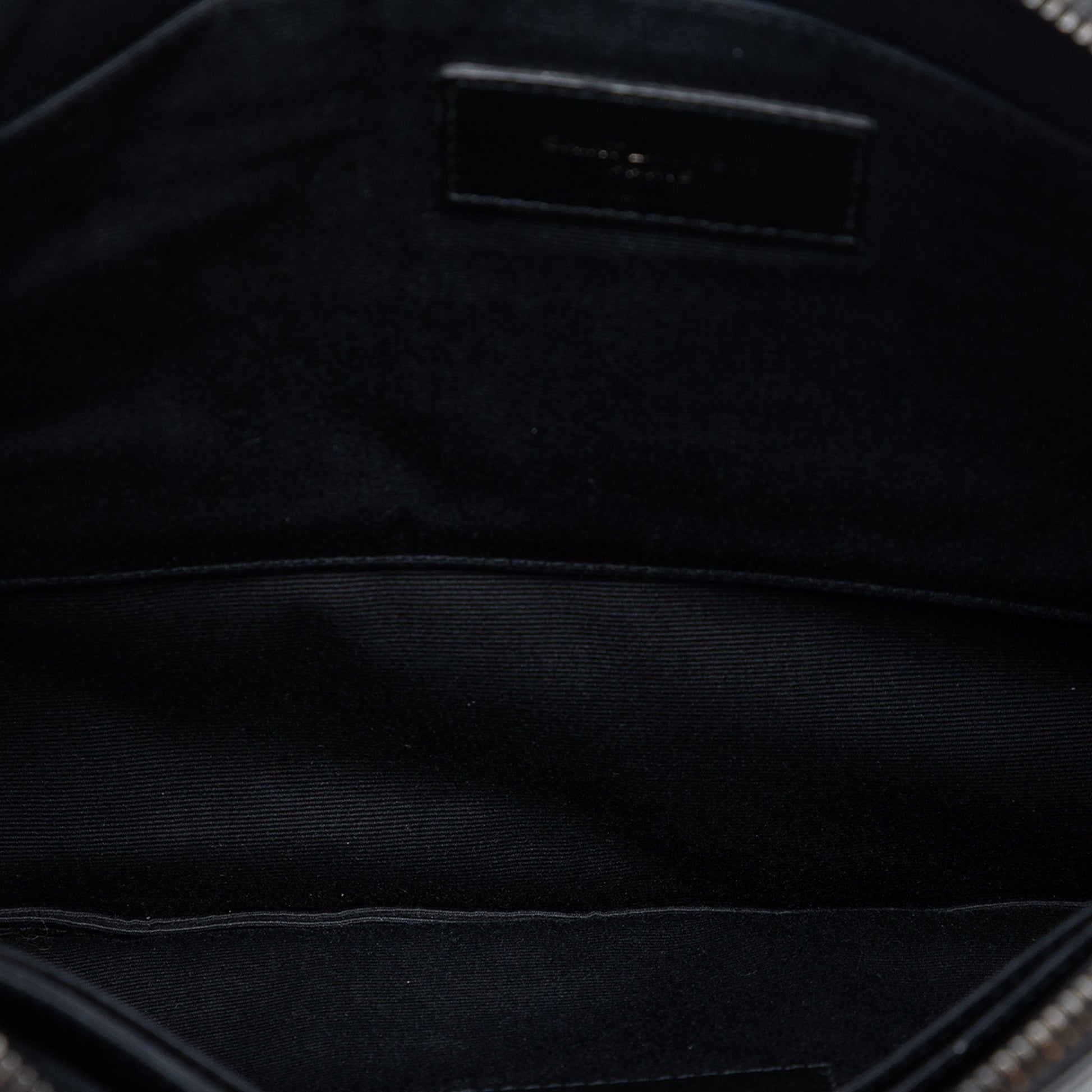 Saint Laurent Croc Embossed Leather Monogram Clutch
