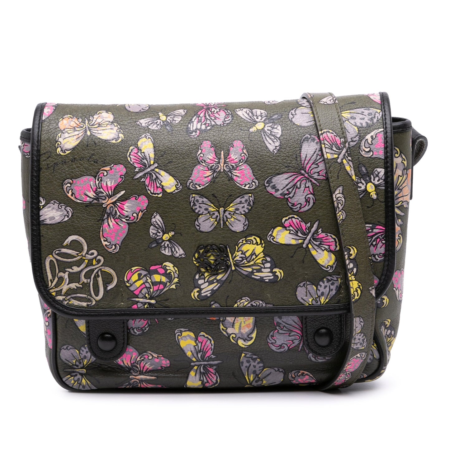 LOEWE Tales of Spain Butterfly Printed Leather Anagram Crossbody