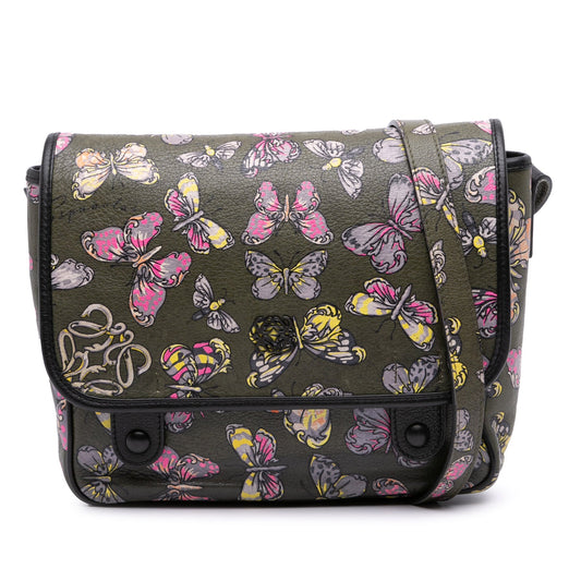 LOEWE Tales of Spain Butterfly Printed Leather Anagram Crossbody