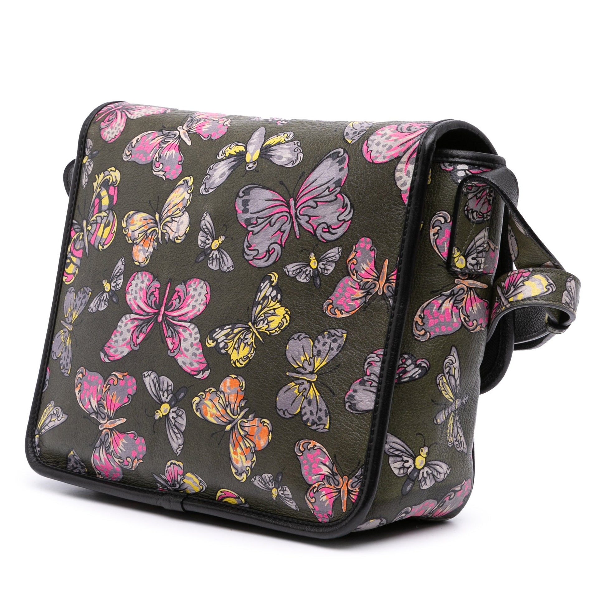 LOEWE Tales of Spain Butterfly Printed Leather Anagram Crossbody