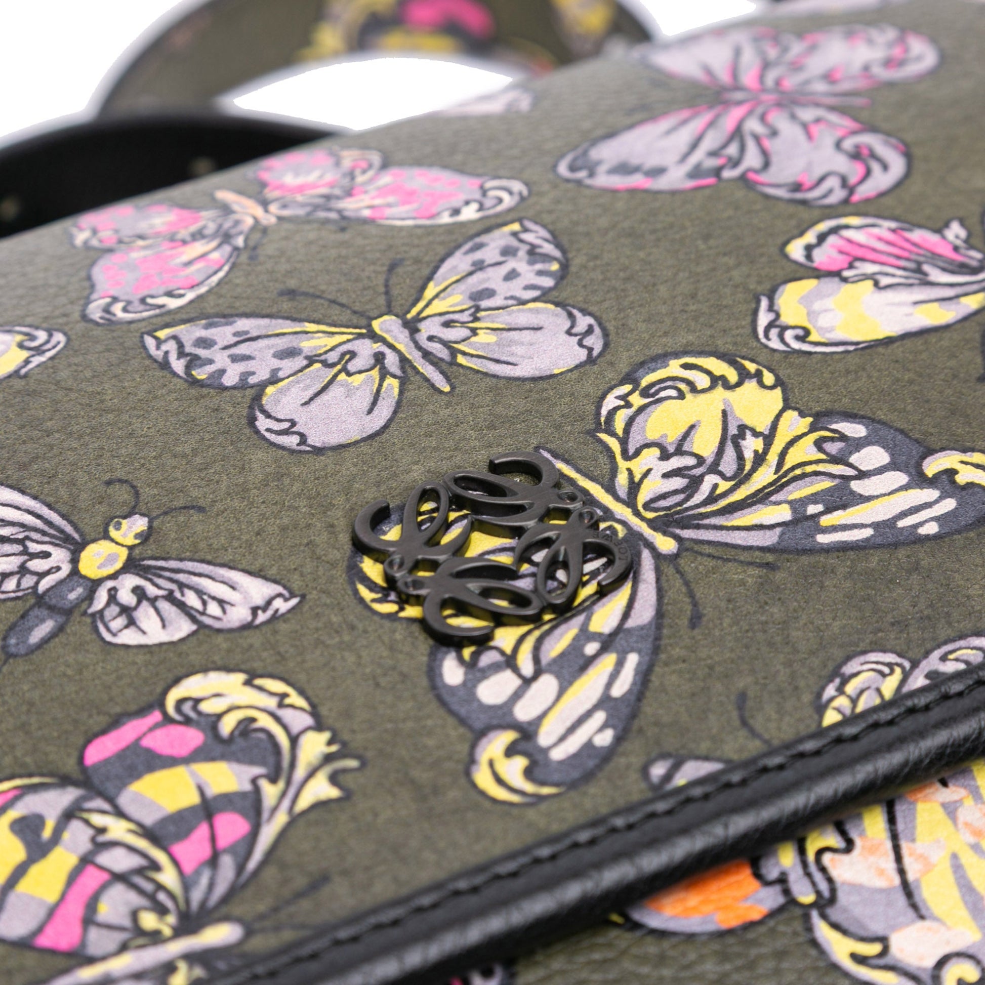 LOEWE Tales of Spain Butterfly Printed Leather Anagram Crossbody
