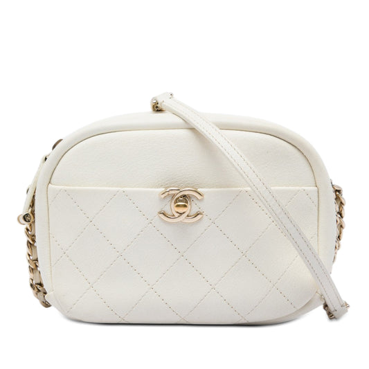 Chanel Small Quilted Goatskin Casual Trip Camera Bag