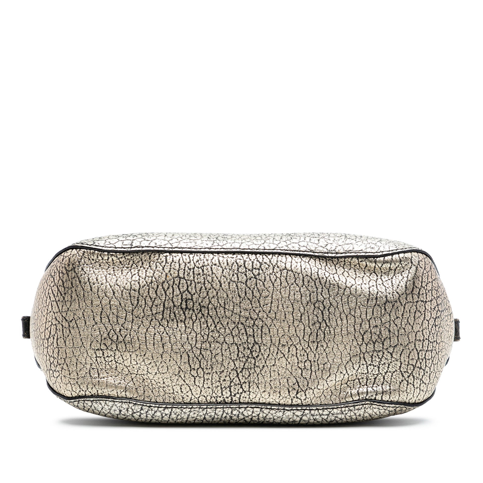 Burberry Small Ombre Metallic Grained Calfskin Orchard Bowling Bag