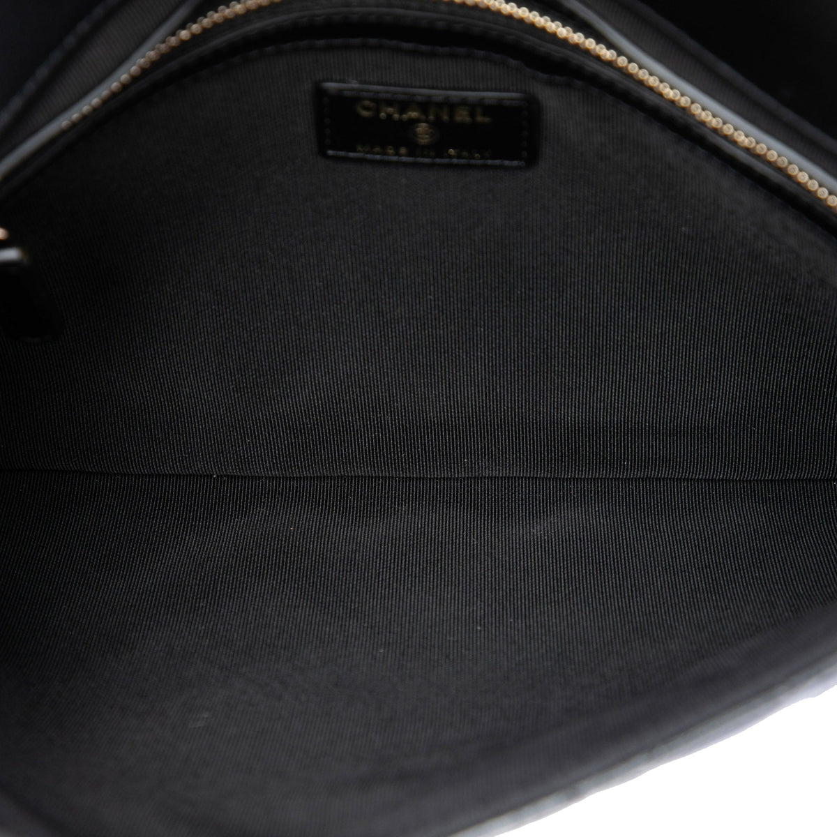 Chanel CC Quilted Patent Flap Clutch