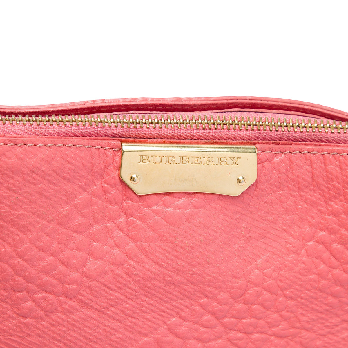 Burberry Small Grain Check Embossed Leather Chichester Crossbody — Pink