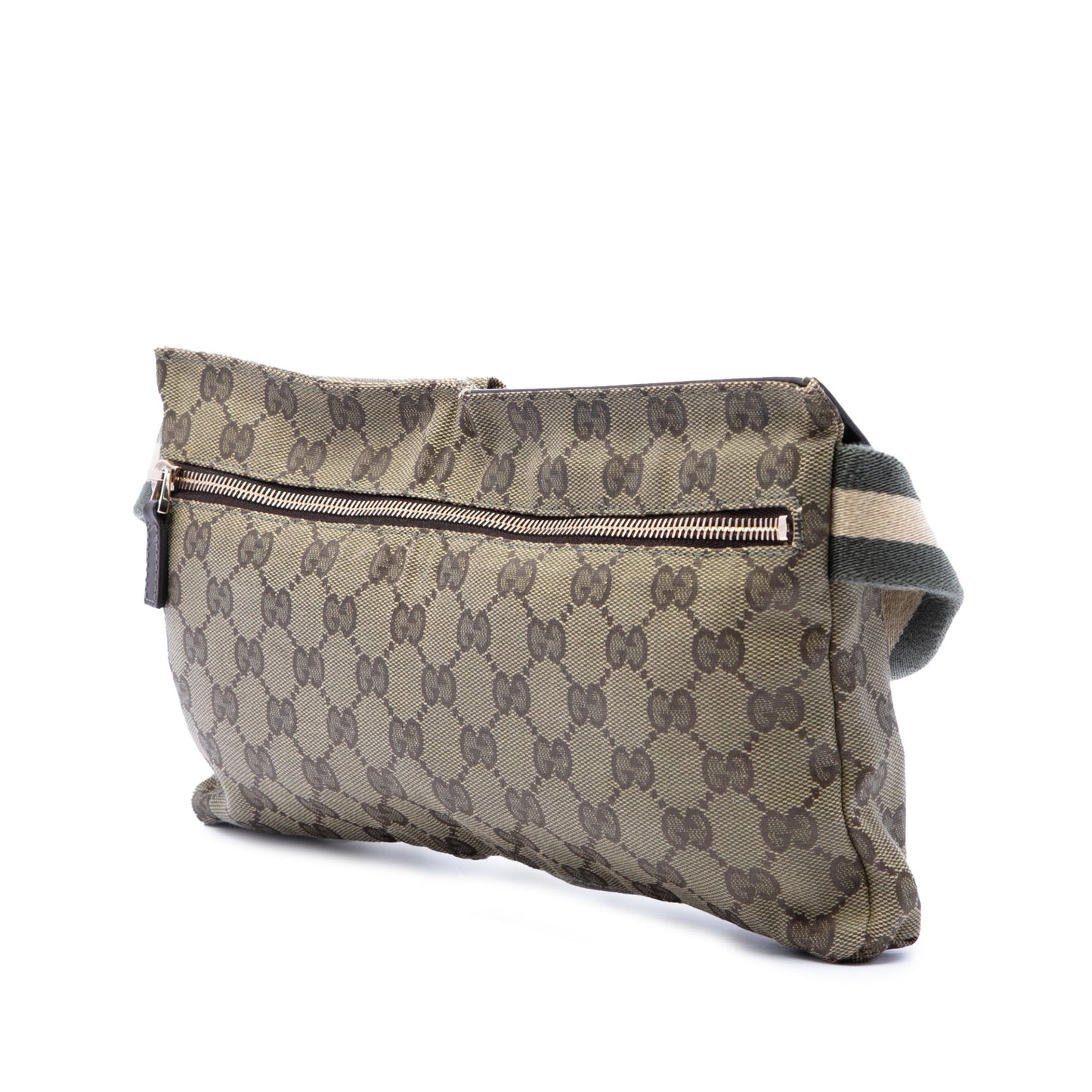 Gucci GG Canvas Web Double Pocket Belt Bag