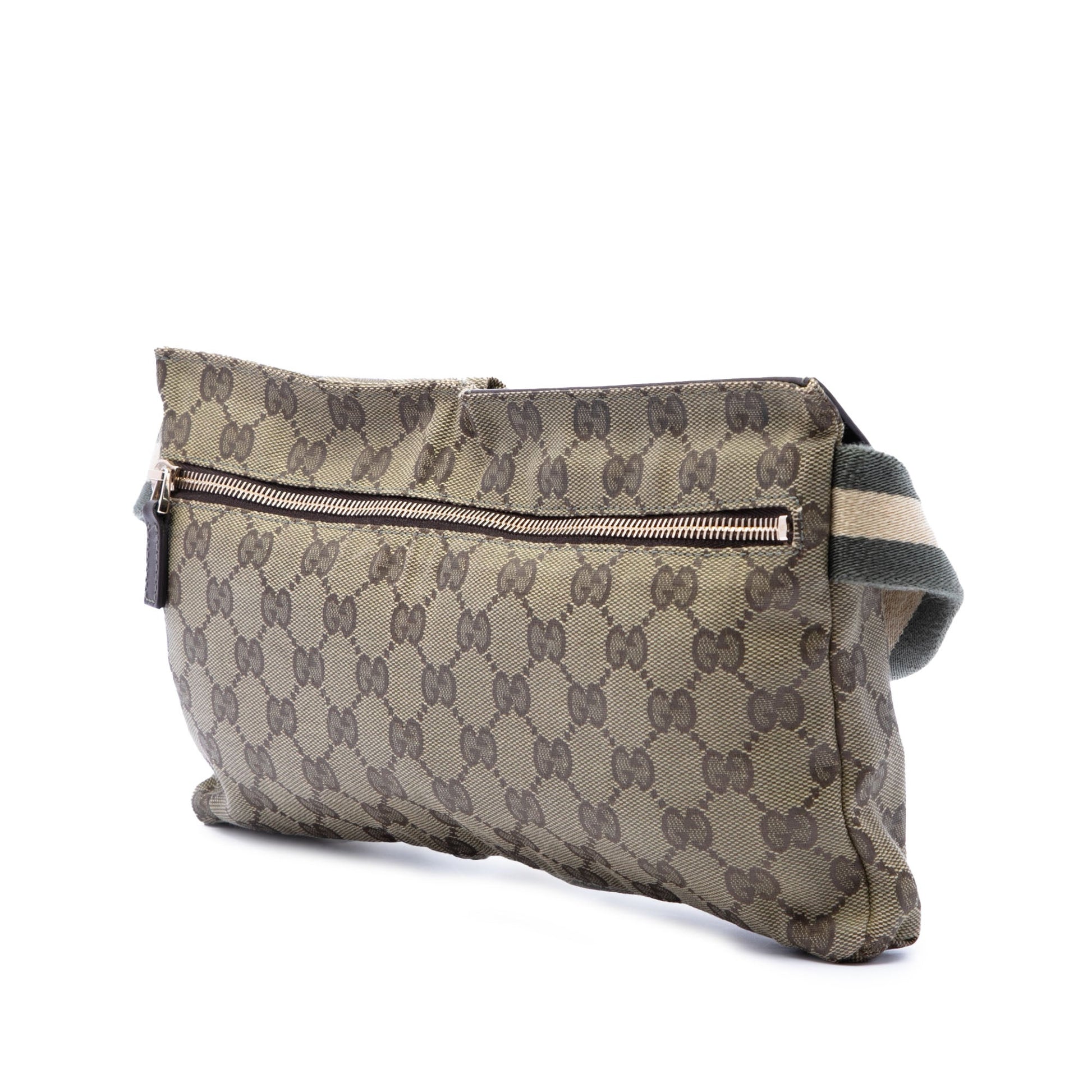 Gucci GG Canvas Web Double Pocket Belt Bag