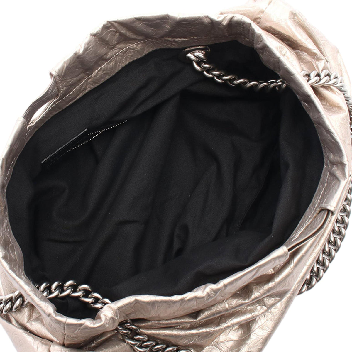 Balenciaga Medium Calfskin Crush Tote — Metallic