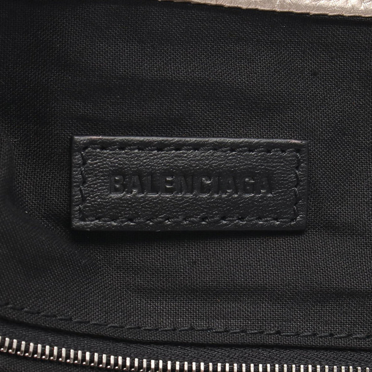 Balenciaga Medium Calfskin Crush Tote — Metallic