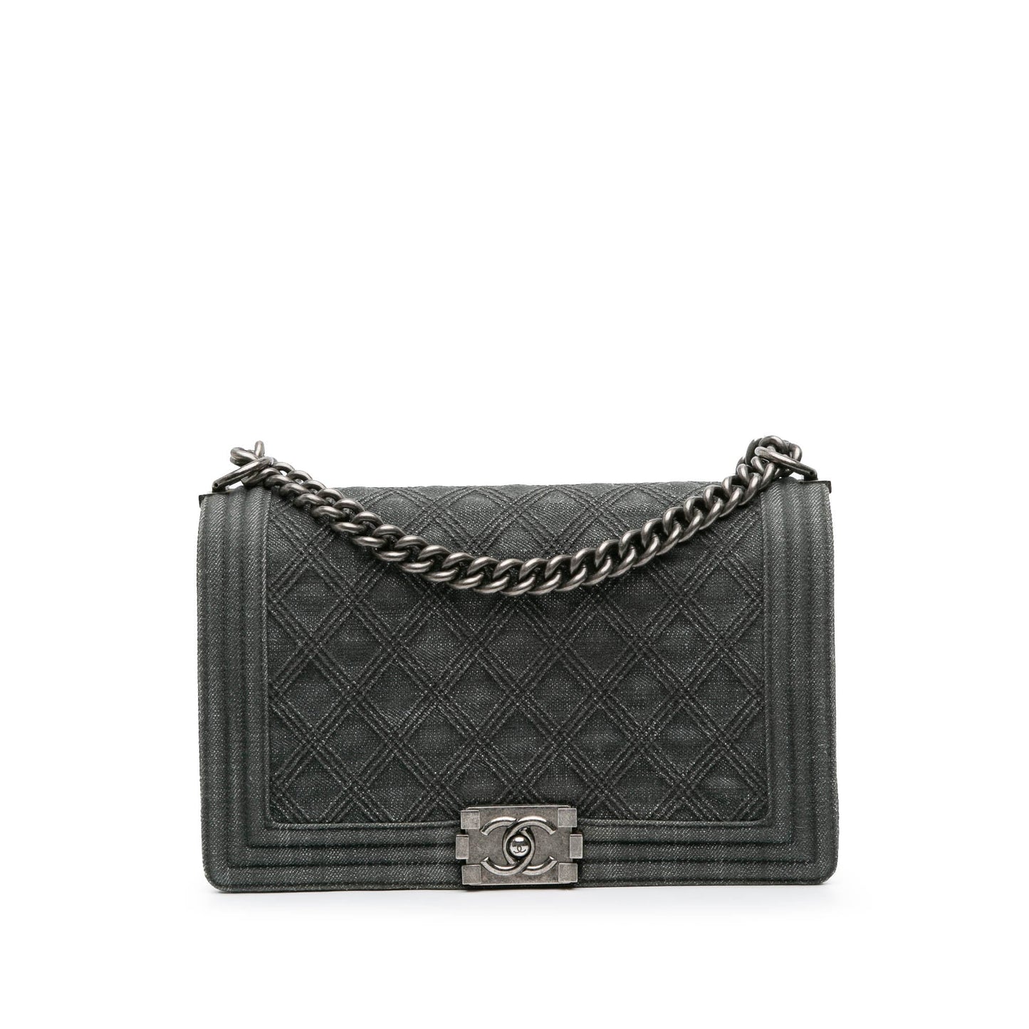Chanel Medium Quilted Denim Boy Flap
