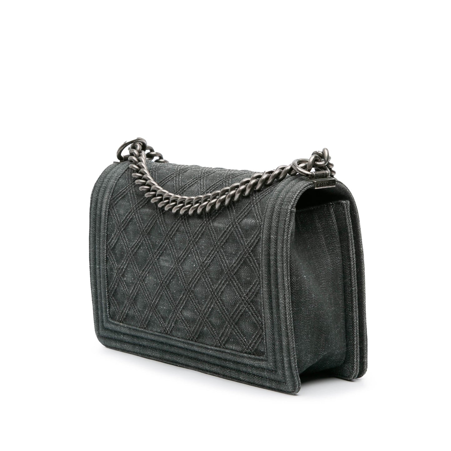 Chanel Medium Quilted Denim Boy Flap