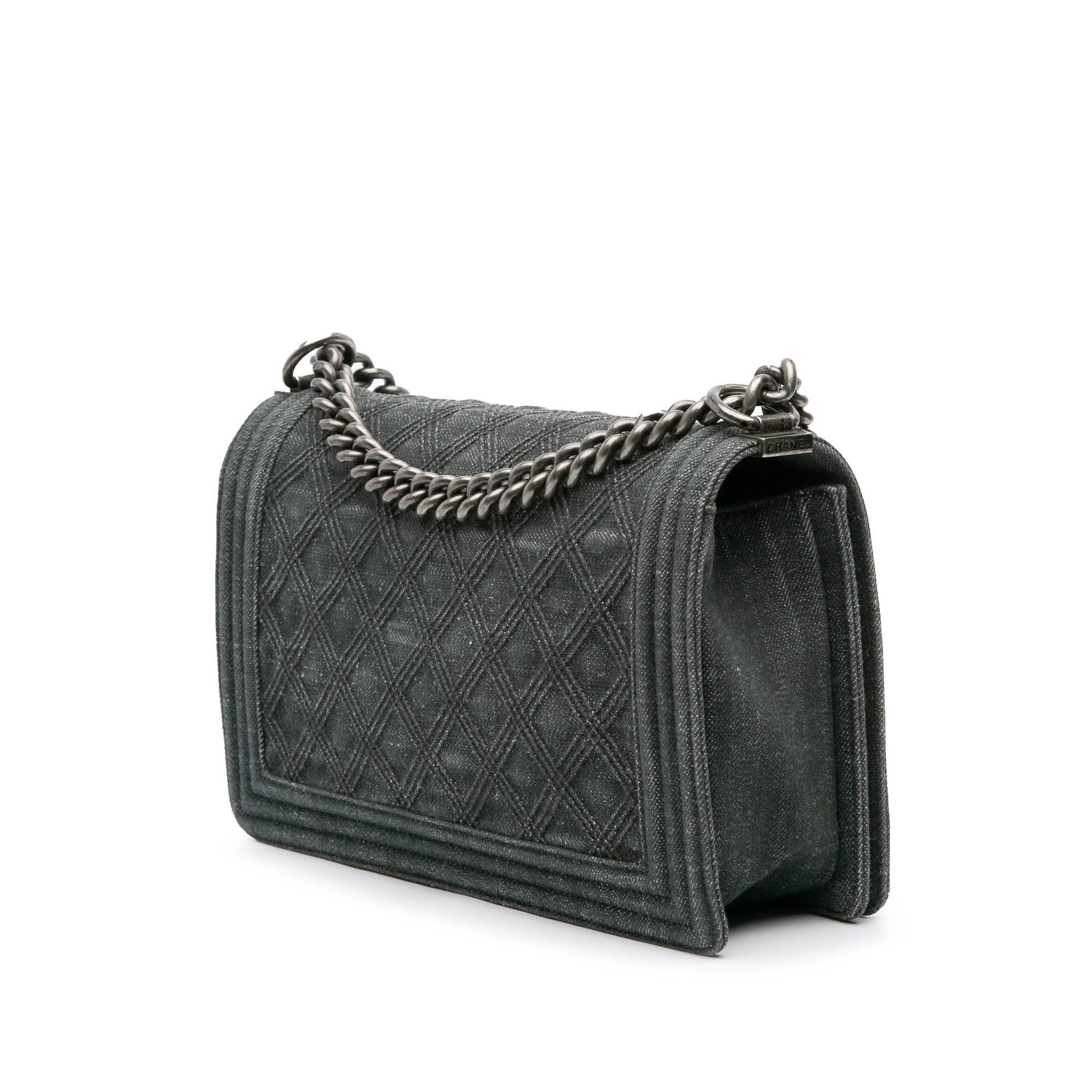 Chanel Medium Quilted Denim Boy Flap