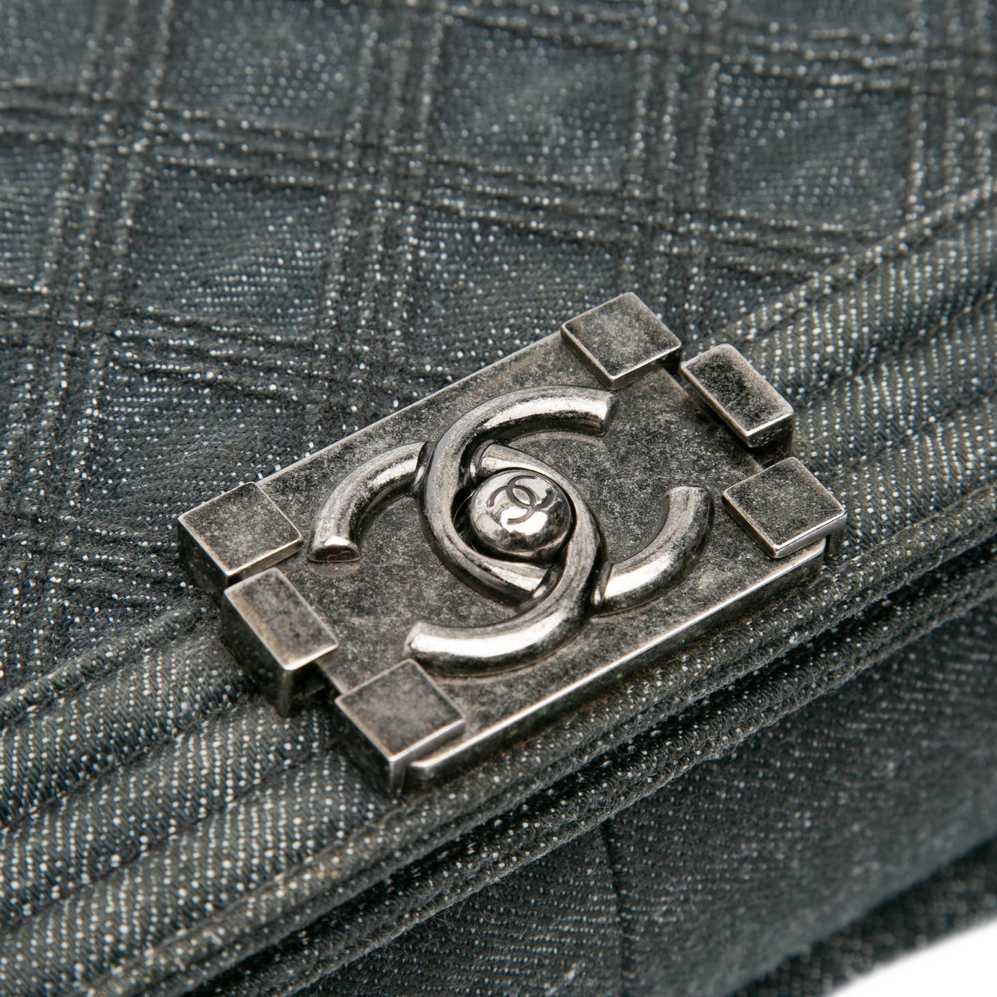 Chanel Medium Quilted Denim Boy Flap