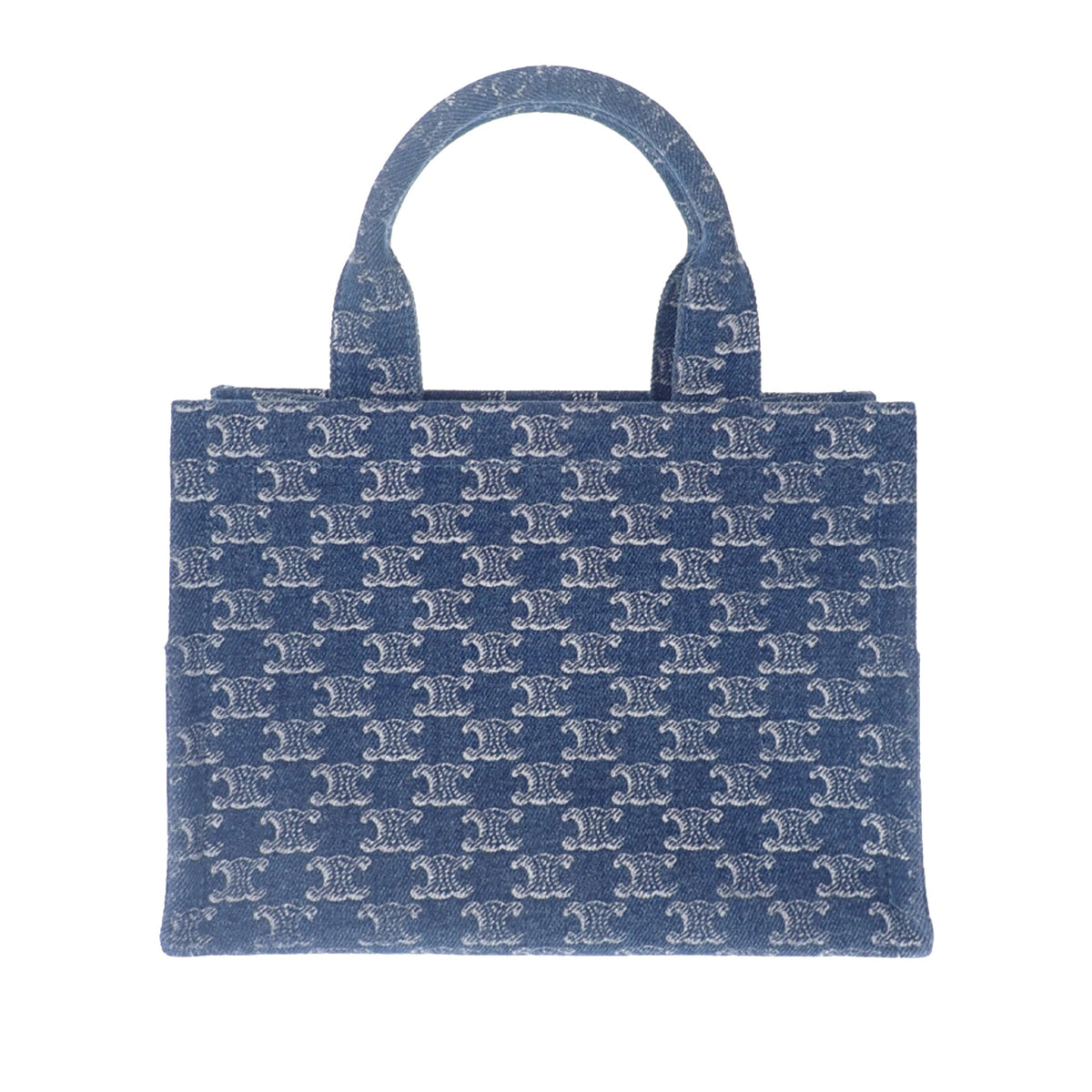 Celine Small Denim Triomphe Cabas Thais Tote