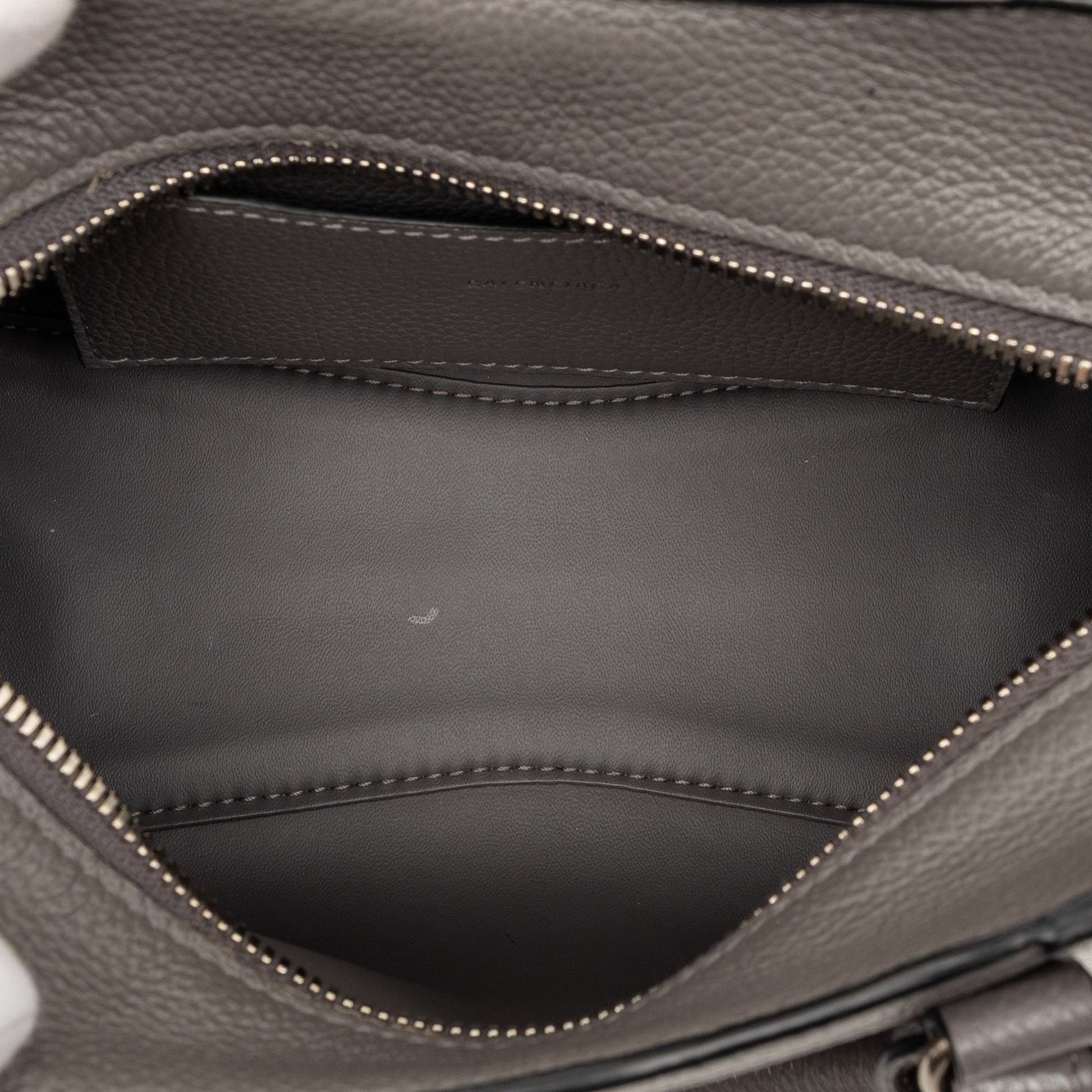 Balenciaga Mini Grained Calfskin Motocross Neo Classic City Satchel