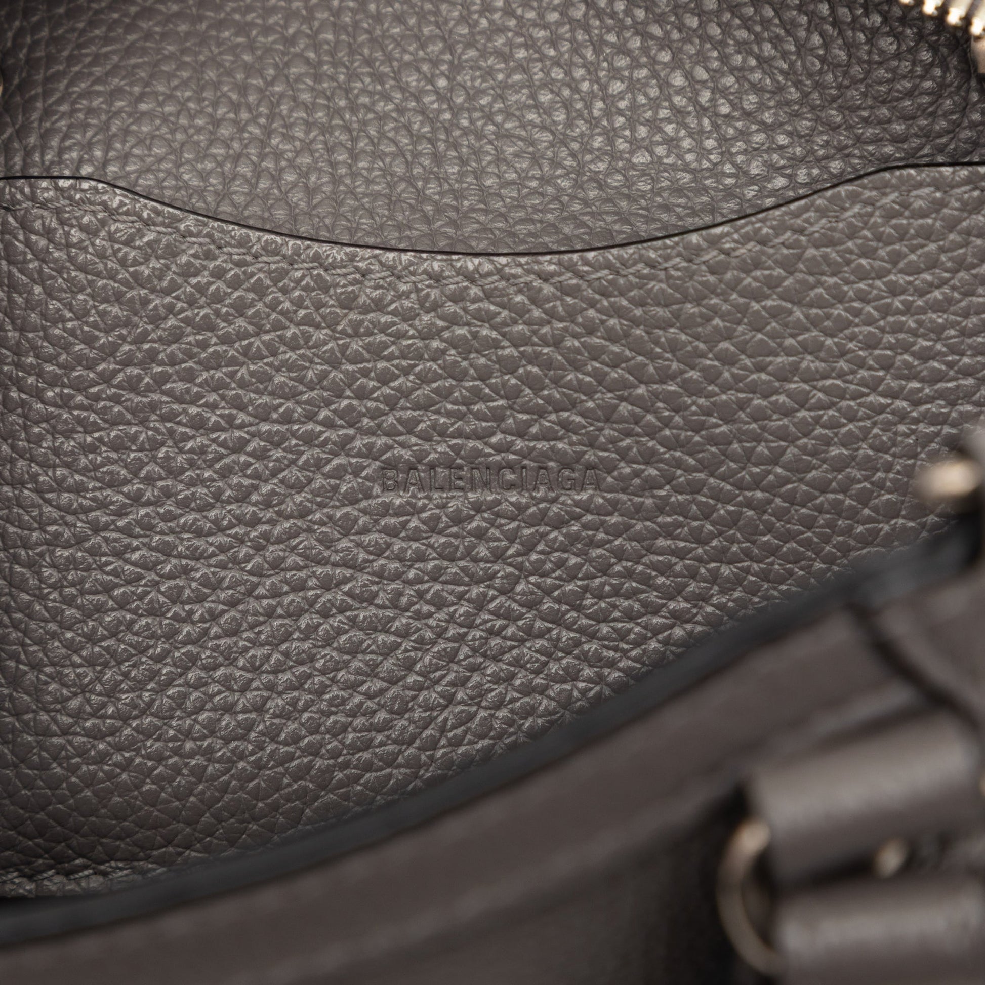 Balenciaga Mini Grained Calfskin Motocross Neo Classic City Satchel