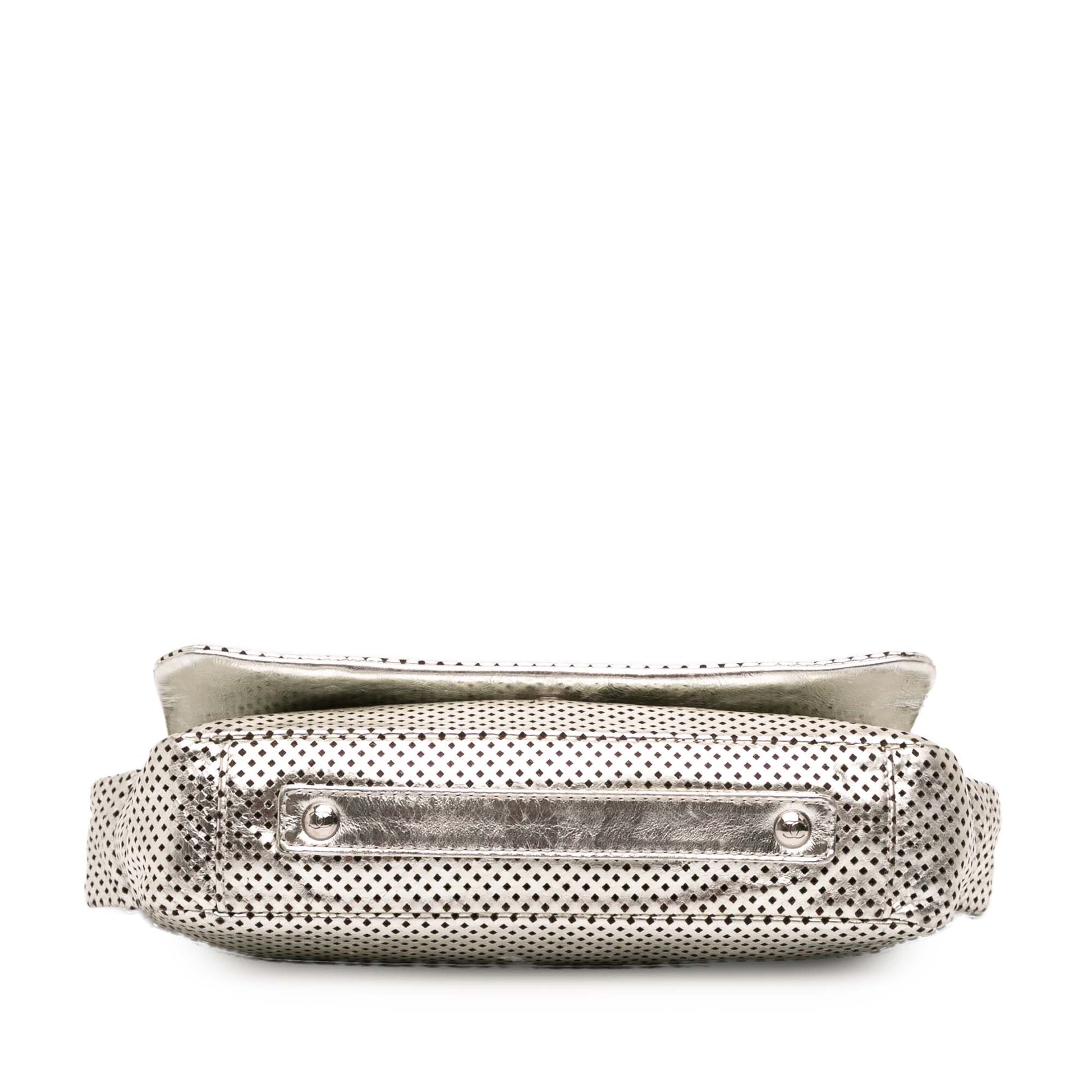 Chanel Metallic Glazed Calfskin Perforated Rodeo Drive Flap