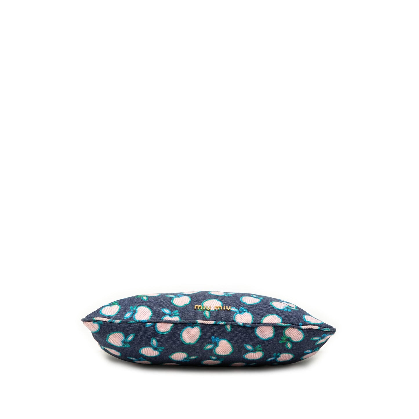 Miu Miu Canvas Apple Print Frame Flat Pouch