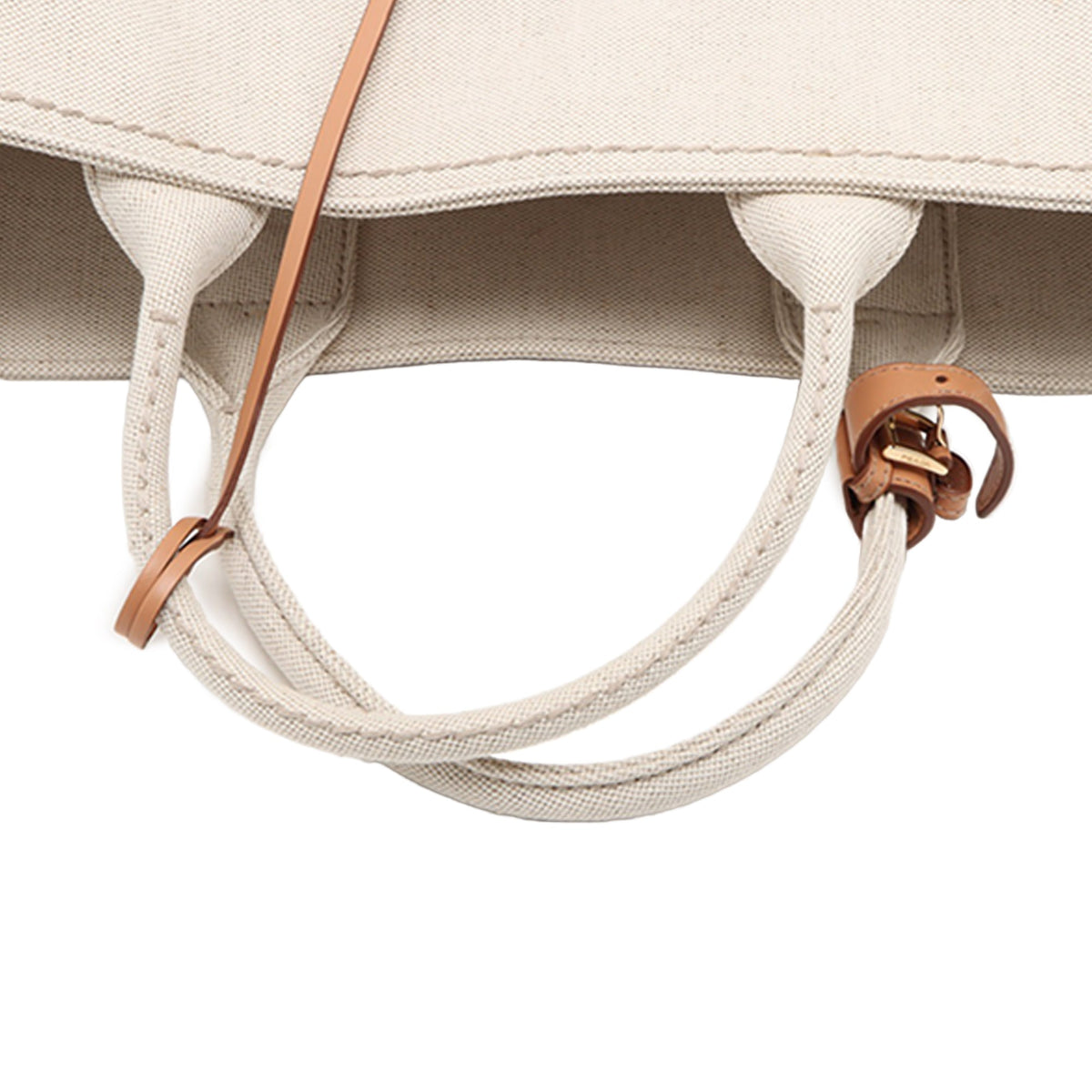 Prada Large Linen and Vitello Logo Tote