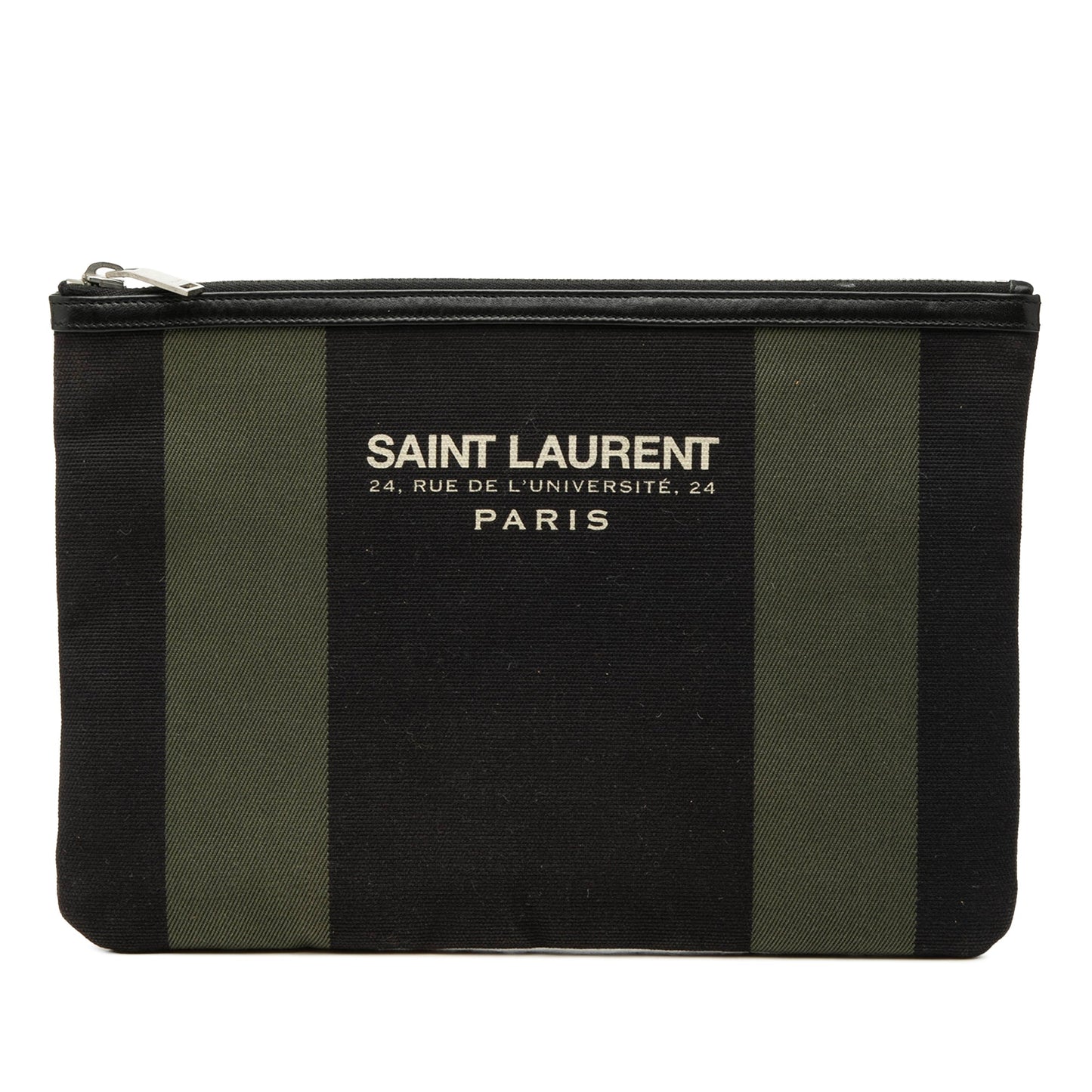 Canvas Beach Zip Clutch