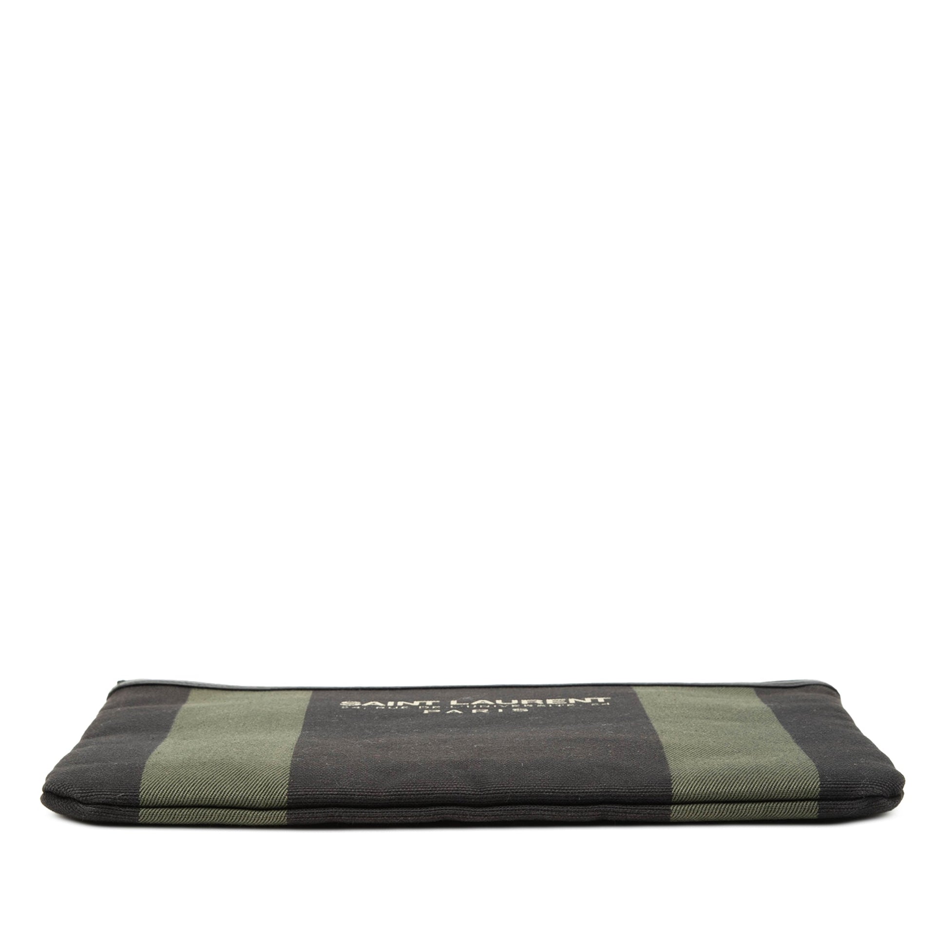 Canvas Beach Zip Clutch