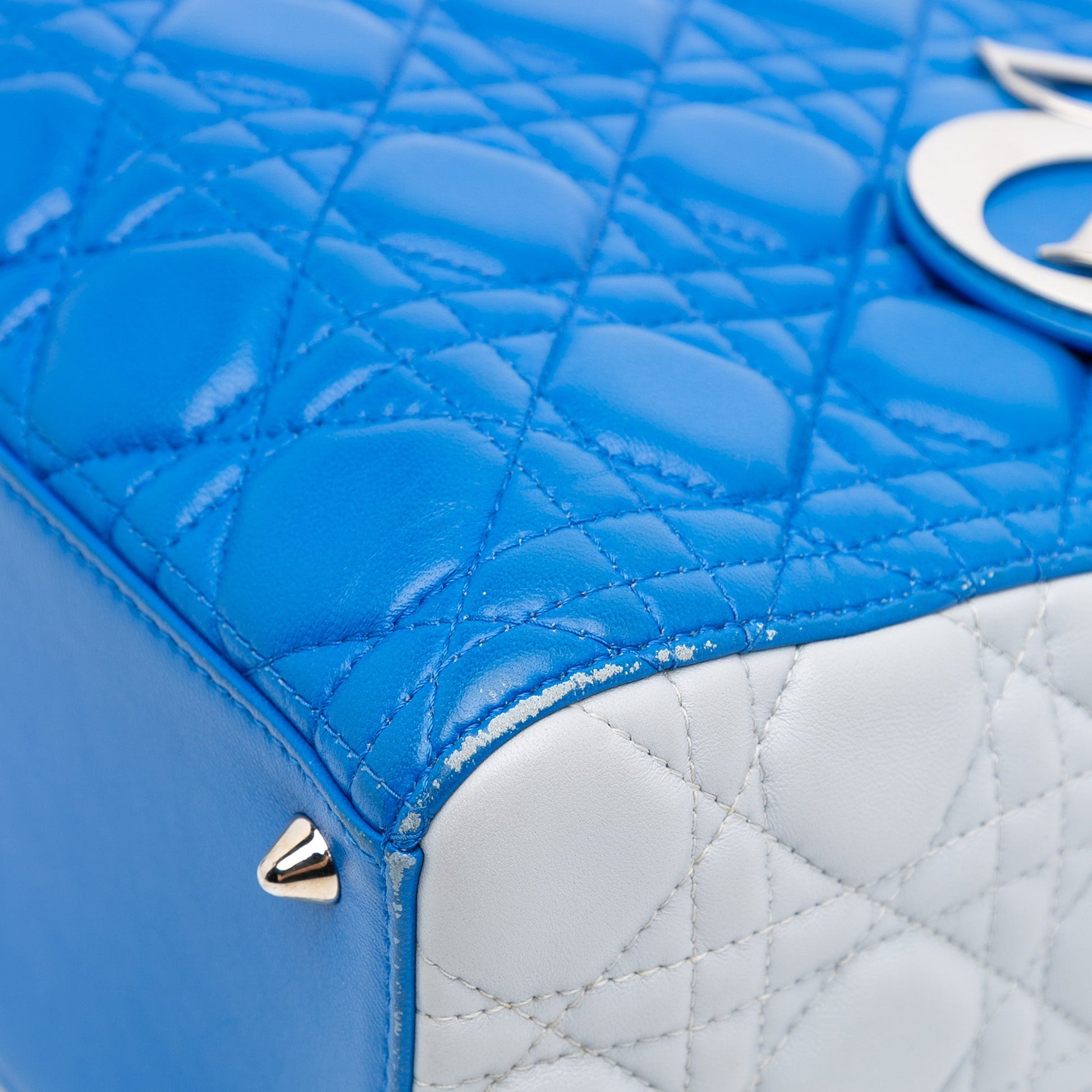 Dior Medium Bicolor Lambskin Cannage Lady Dior