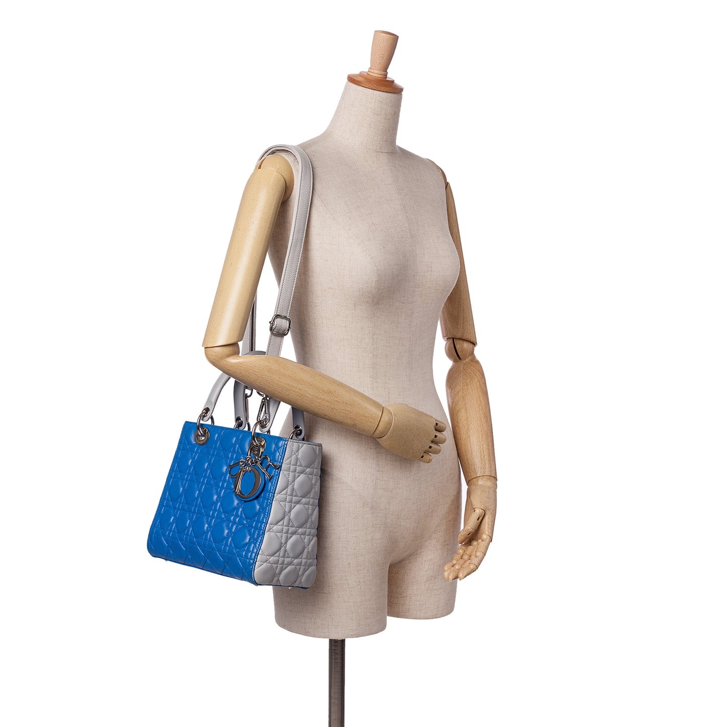 Dior Medium Bicolor Lambskin Cannage Lady Dior