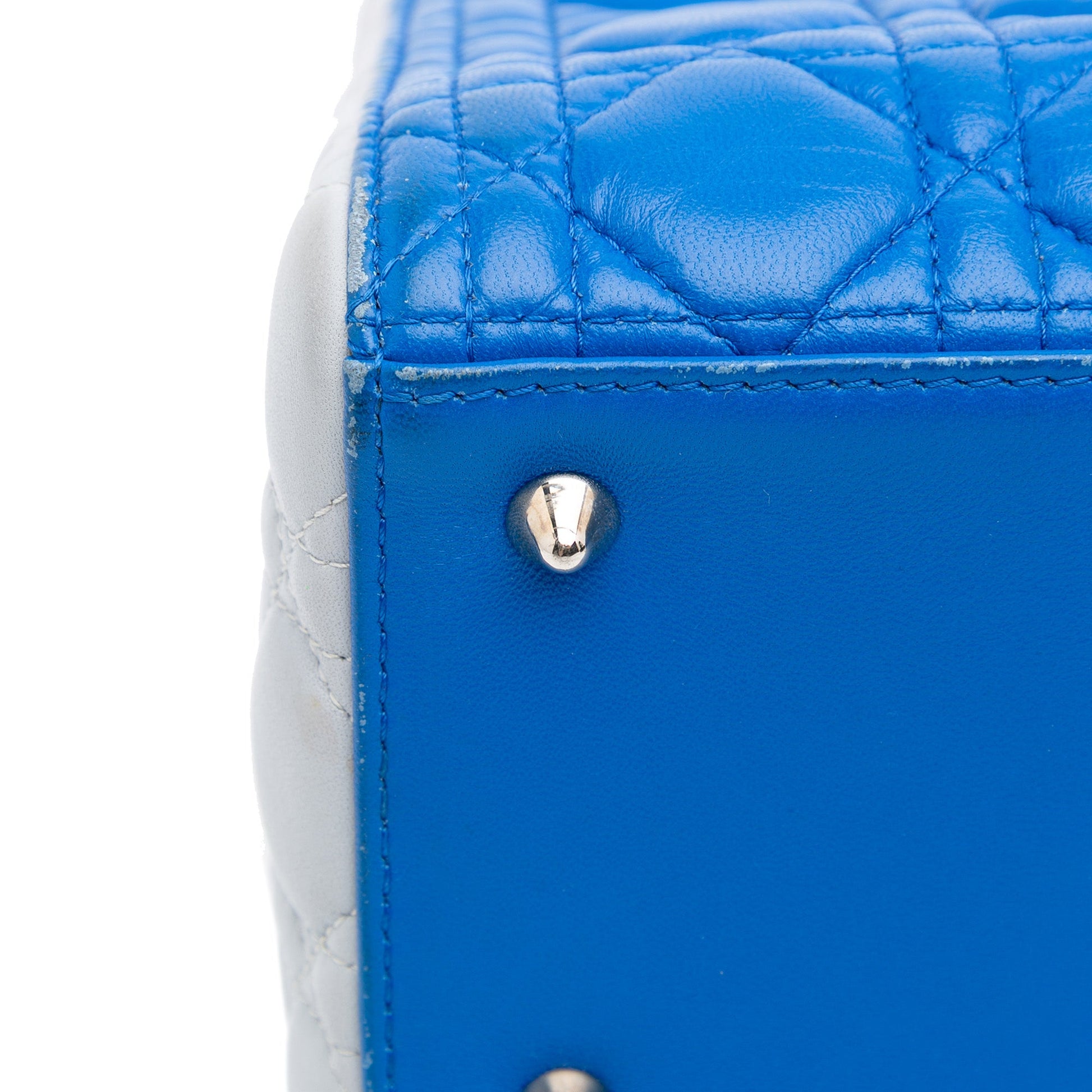Dior Medium Bicolor Lambskin Cannage Lady Dior
