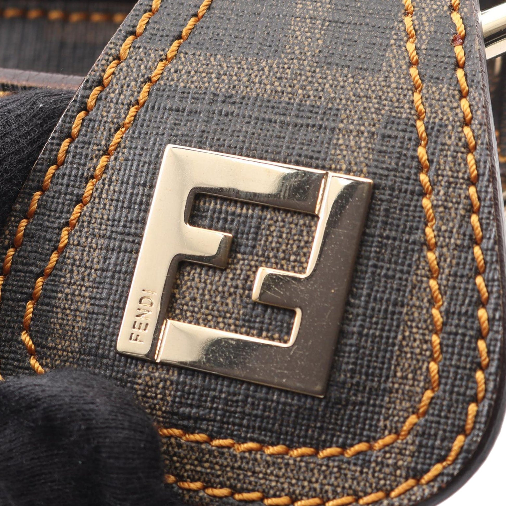 Fendi Zucchino and Zucca Shoulder Bag