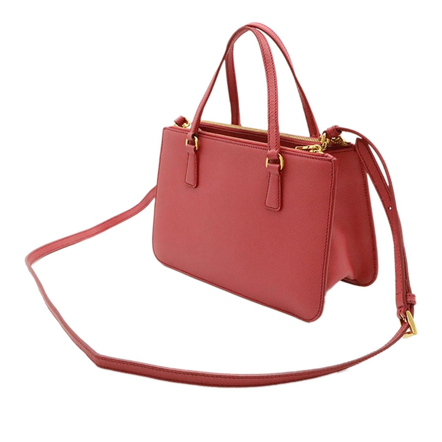 Prada Mini Saffiano Lux Galleria Double Zip Satchel