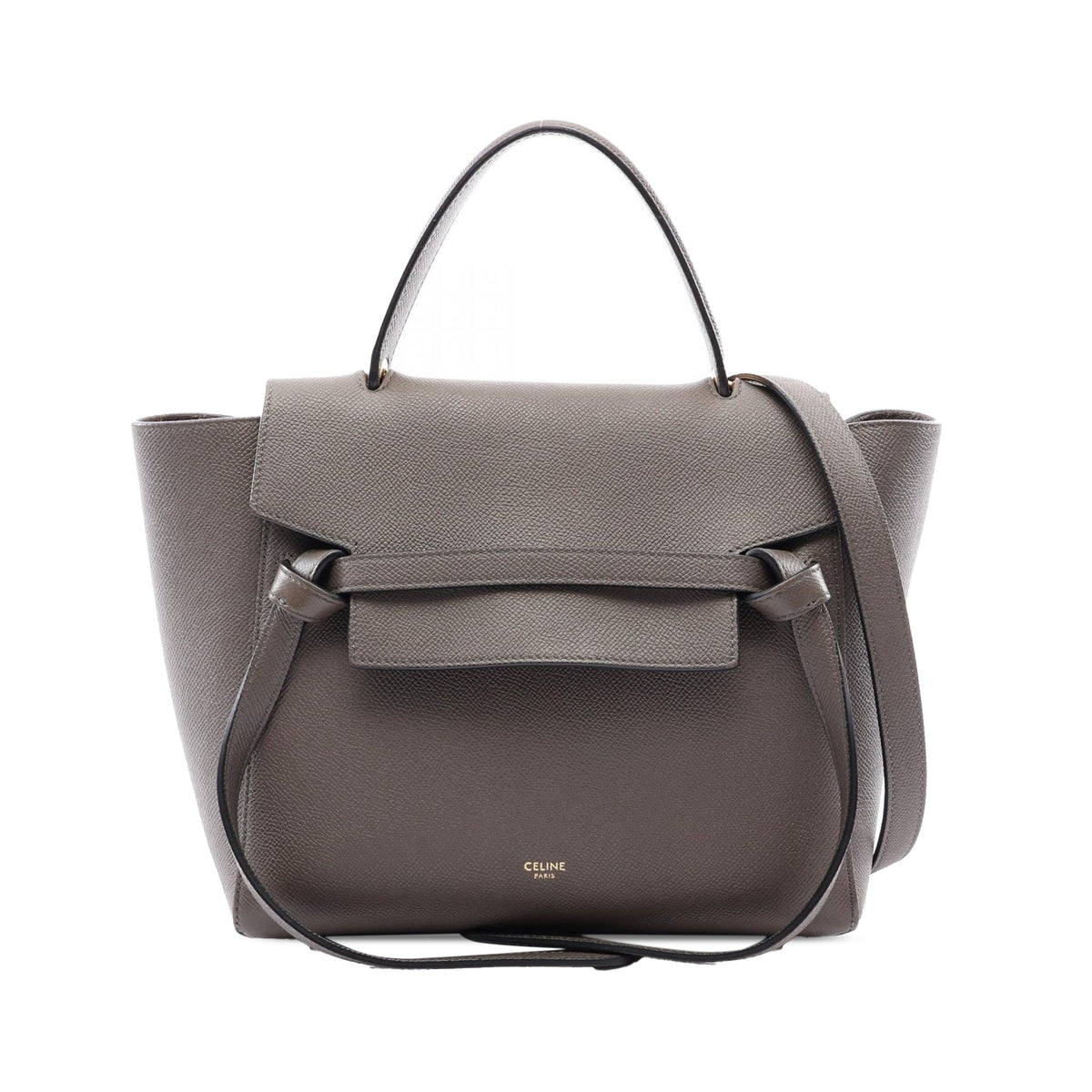 Celine Micro Grained Calfskin Belt Bag — Gray