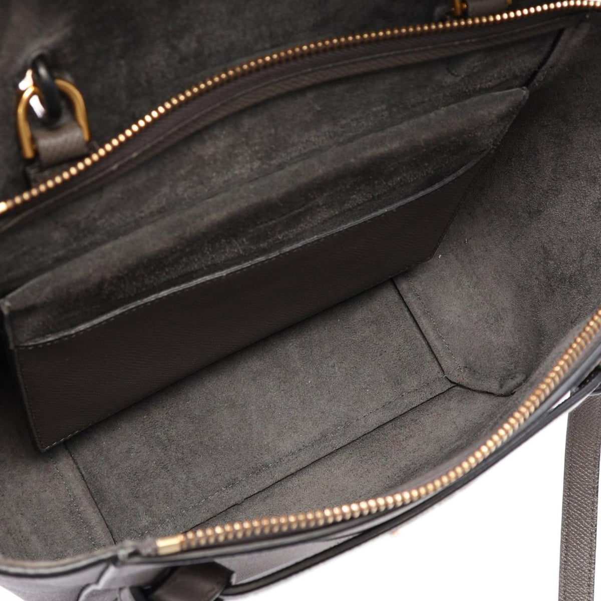 Celine Micro Grained Calfskin Belt Bag — Gray