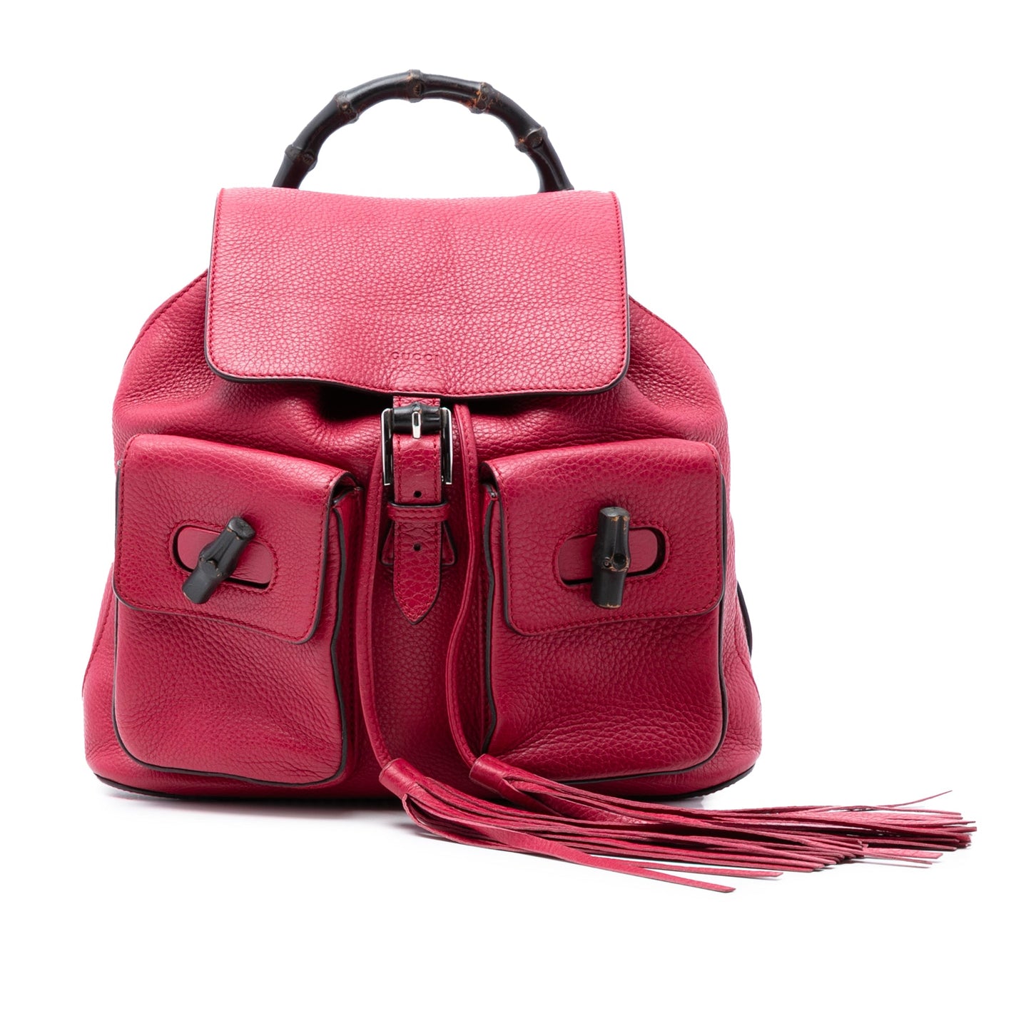 Gucci Leather Bamboo Tassel Backpack