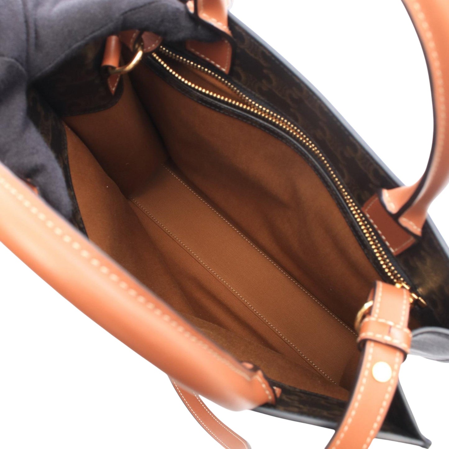 Celine Small Triomphe Coated Canvas Vertical Cabas Tote