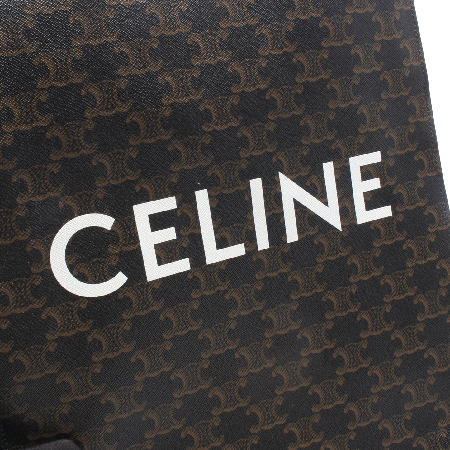 Celine Small Triomphe Coated Canvas Vertical Cabas Tote