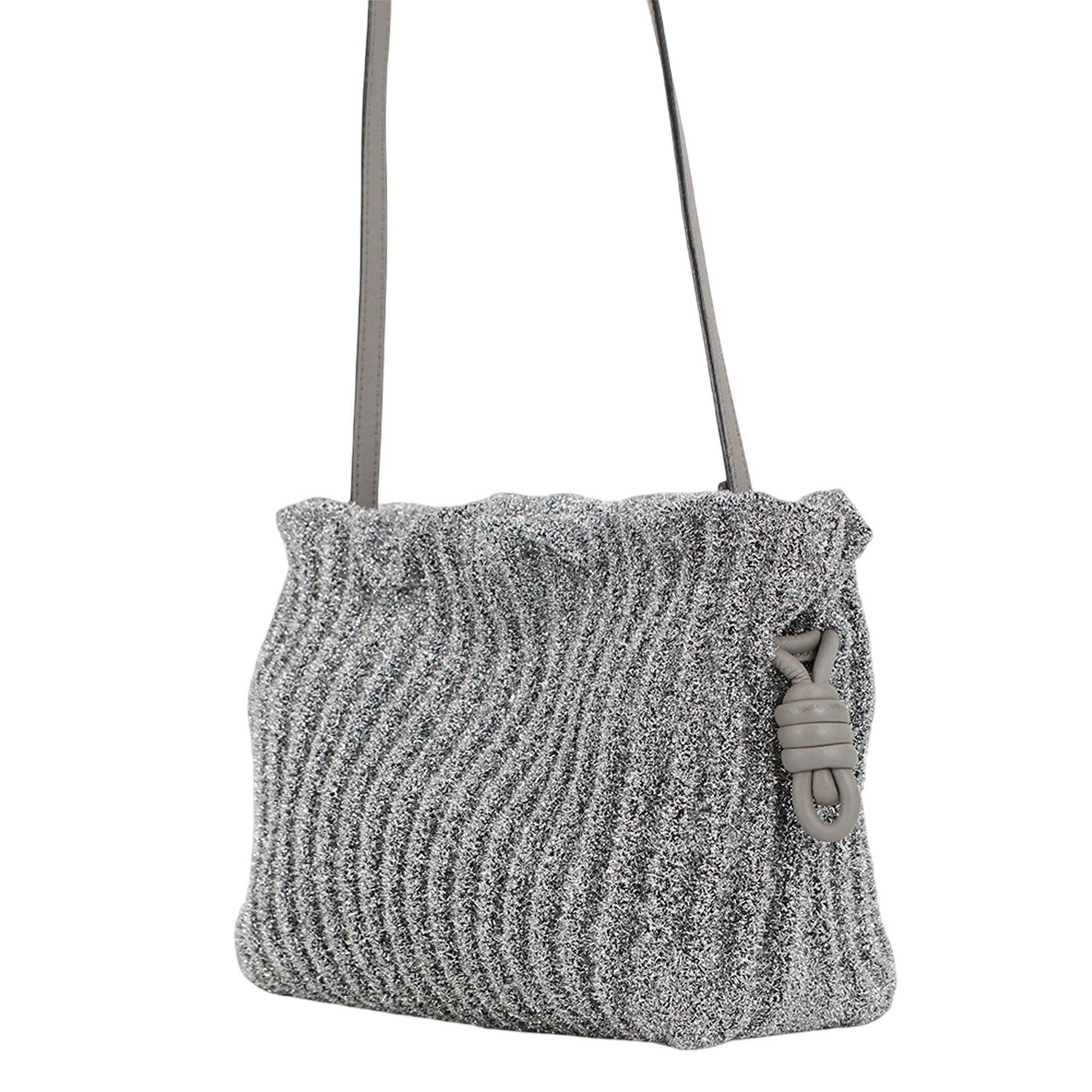 LOEWE Mini Metallic Lurex Flamenco Knot Crossbody