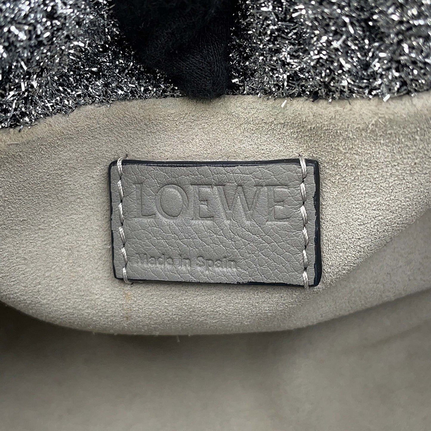 LOEWE Mini Metallic Lurex Flamenco Knot Crossbody