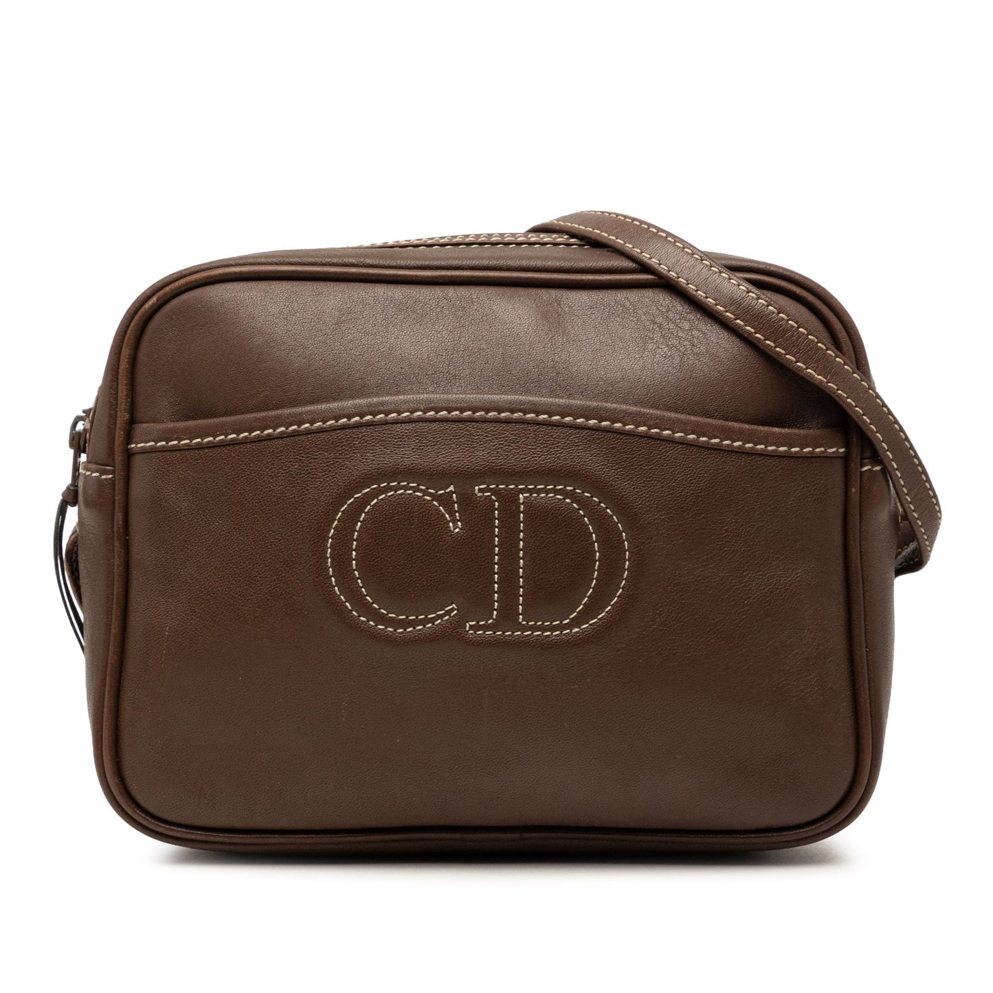 Dior Leather Stitched CD Logo Camera Bag