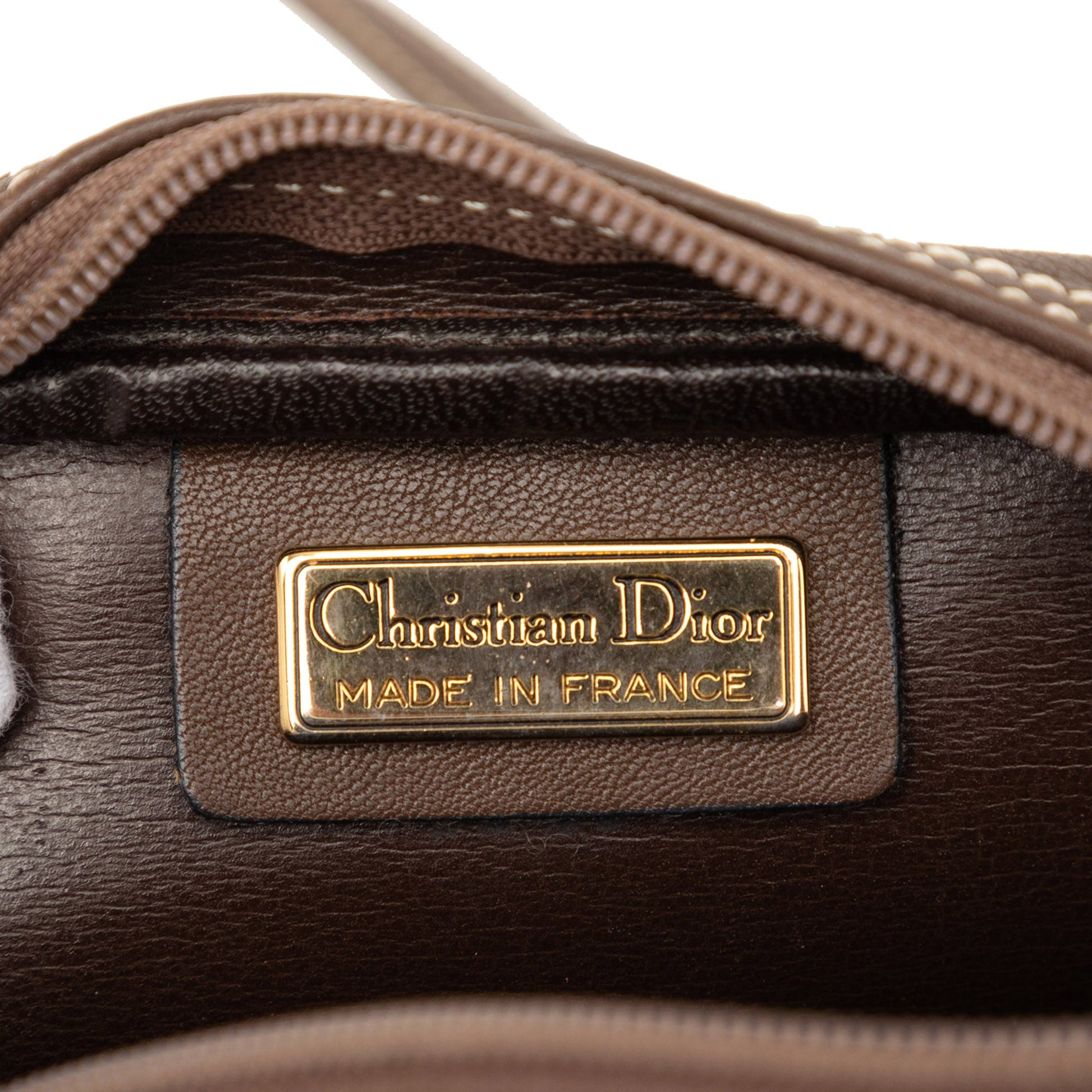 Dior Leather Stitched CD Logo Camera Bag