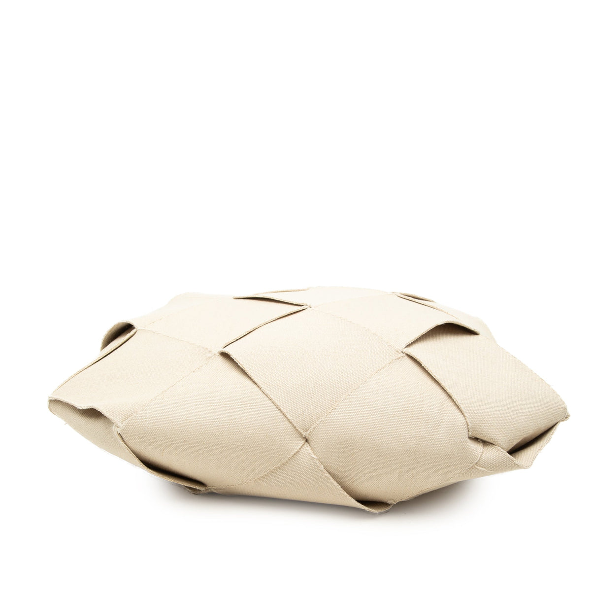 Bottega Veneta Medium Canvas Maxi Intrecciato Slip Tote — Beige