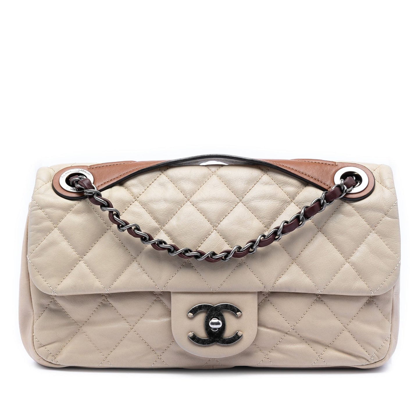 Medium Iridescent Calfskin In The Mix Flap