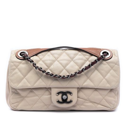 Medium Iridescent Calfskin In The Mix Flap