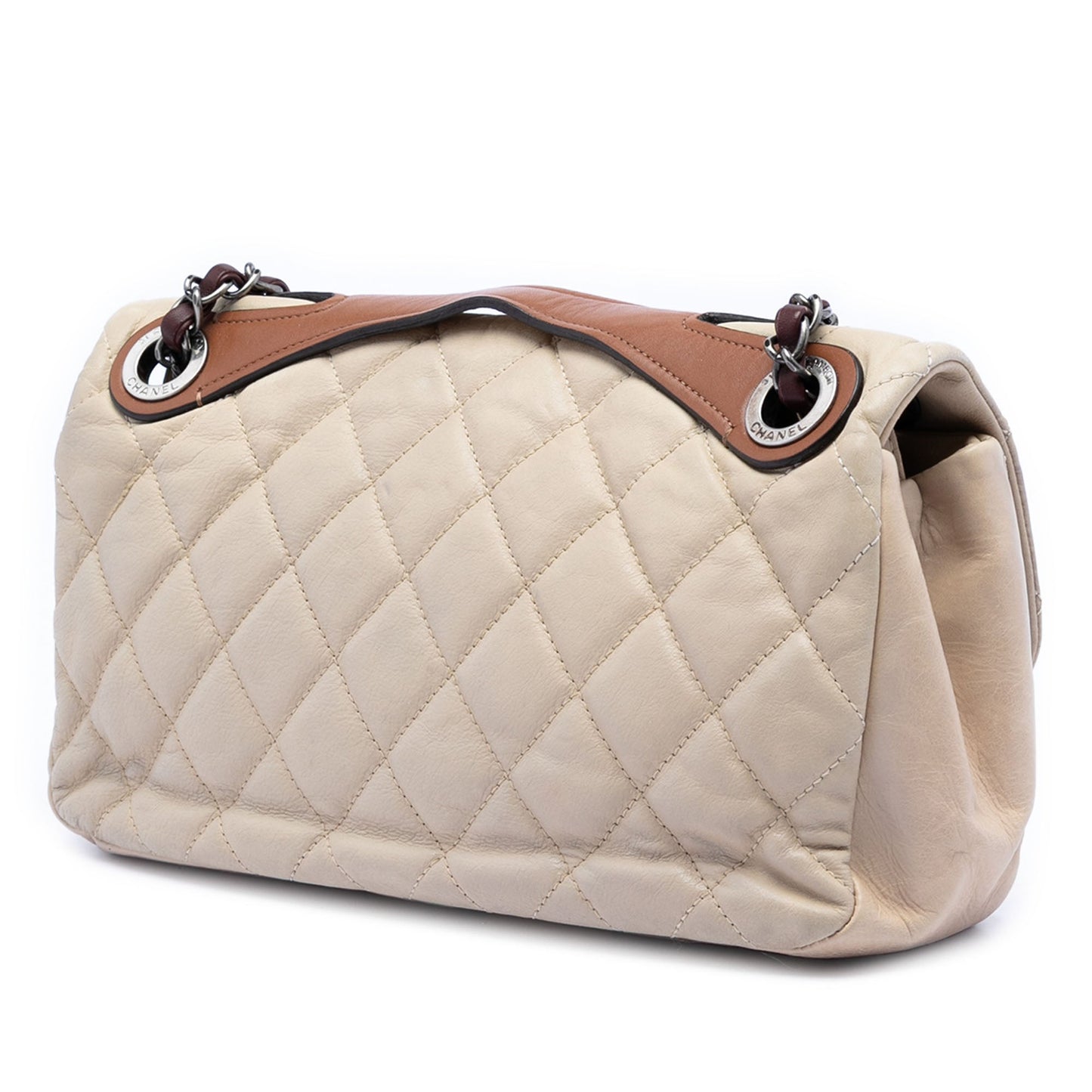 Medium Iridescent Calfskin In The Mix Flap